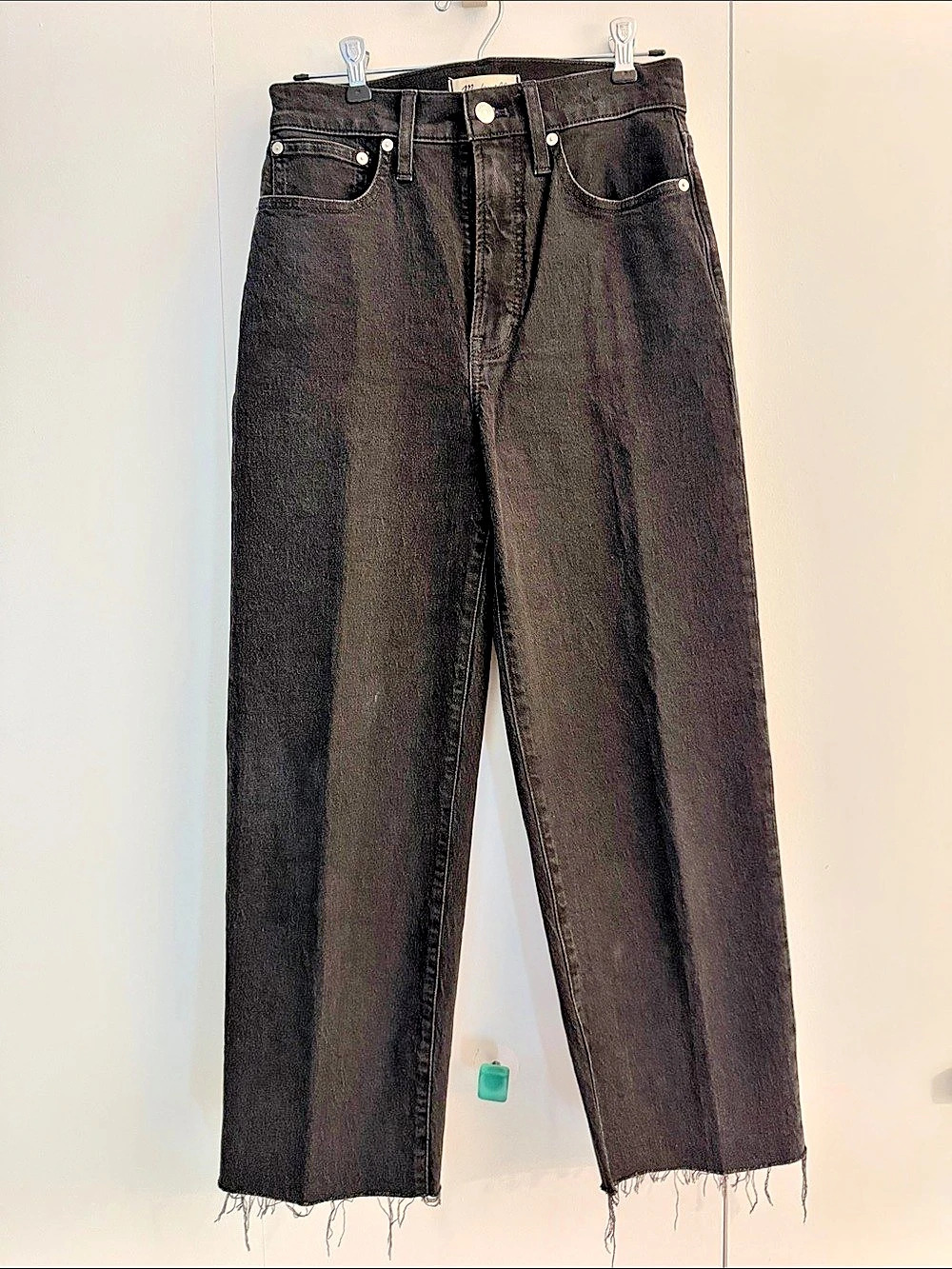 Madewell The Perfect Vintage Wide-Leg Jeans in Black Waist 26